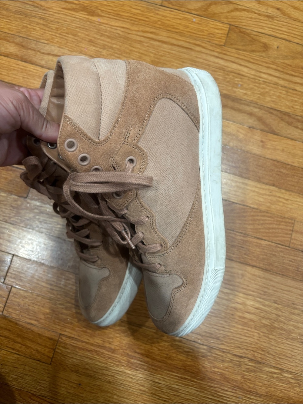 Balenciaga Tan High-Top Athletic Sneakers
